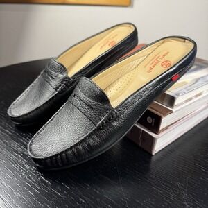 Marc Joseph New York Rosemary DR Black Leather Mule Loafers Women's Size 10